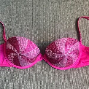 Victoria's Secret Pink Rhinestone Swirl Bra